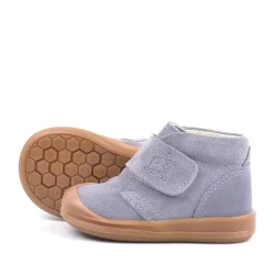 Rakerplus Yoohoo Hakiki Deri Gri Cırtlı Unisex Bebek Bot