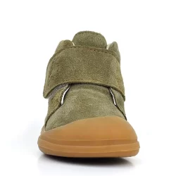 Rakerplus Yoohoo Hakiki Deri Haki Yeşil Cırtlı Unisex Bebek Bot