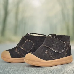 Rakerplus Yoohoo Hakiki Deri Kahverengi Cırtlı Unisex Bebek Bot