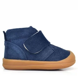 Rakerplus Yoohoo Hakiki Deri Koyu Lacivert Cırtlı Unisex Bebek Bot