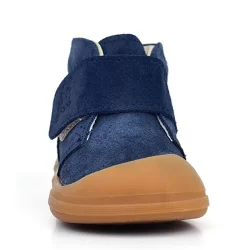 Rakerplus Yoohoo Hakiki Deri Koyu Lacivert Cırtlı Unisex Bebek Bot