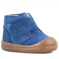 Rakerplus Yoohoo Hakiki Deri Lacivert Cırtlı Unisex Bebek Bot