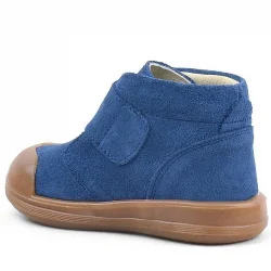 Rakerplus Yoohoo Hakiki Deri Lacivert Cırtlı Unisex Bebek Bot