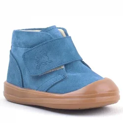 Rakerplus Yoohoo Hakiki Deri Mavi Cırtlı Unisex Bebek Bot