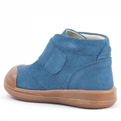 Rakerplus Yoohoo Hakiki Deri Mavi Cırtlı Unisex Bebek Bot