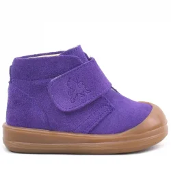 Rakerplus Yoohoo Hakiki Deri Mor Cırtlı Kız Bebek Bot