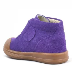 Rakerplus Yoohoo Hakiki Deri Mor Cırtlı Kız Bebek Bot