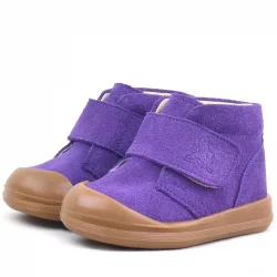 Rakerplus Yoohoo Hakiki Deri Mor Cırtlı Kız Bebek Bot