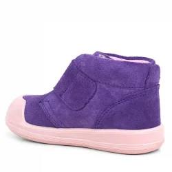 Rakerplus Yoohoo Hakiki Deri Mor Pudra Cırtlı Kız Bebek Bot