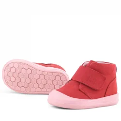 Rakerplus Yoohoo Hakiki Deri Nar Çiçeği Pembe Cırtlı Kız Bebek Bot