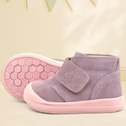 Rakerplus Yoohoo Hakiki Deri Pembe Cırtlı Kız Bebek Bot