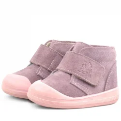 Rakerplus Yoohoo Hakiki Deri Pembe Cırtlı Kız Bebek Bot