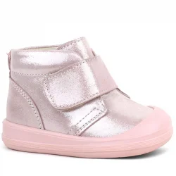 Rakerplus Yoohoo Hakiki Deri Pembe Simli Cırtlı Kız Bebek Bot