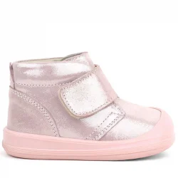 Rakerplus Yoohoo Hakiki Deri Pembe Simli Cırtlı Kız Bebek Bot