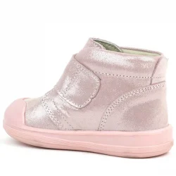 Rakerplus Yoohoo Hakiki Deri Pembe Simli Cırtlı Kız Bebek Bot