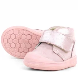 Rakerplus Yoohoo Hakiki Deri Pembe Simli Cırtlı Kız Bebek Bot