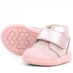 Rakerplus Yoohoo Hakiki Deri Pembe Simli Cırtlı Kız Bebek Bot