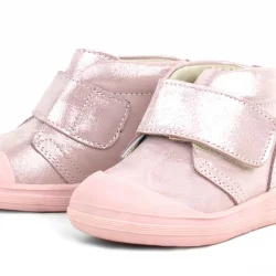 Rakerplus Yoohoo Hakiki Deri Pembe Simli Cırtlı Kız Bebek Bot