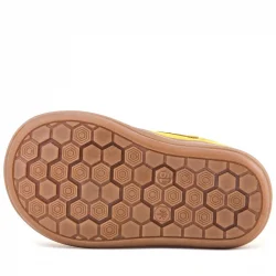 Rakerplus Yoohoo Hakiki Deri Sarı Cırtlı Papatya Detaylı Unisex Bebek Bot