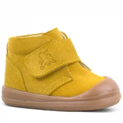 Rakerplus Yoohoo Hakiki Deri Sarı Cırtlı Unisex Bebek Bot