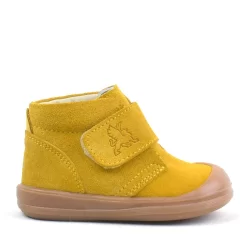Rakerplus Yoohoo Hakiki Deri Sarı Cırtlı Unisex Bebek Bot