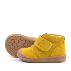 Rakerplus Yoohoo Hakiki Deri Sarı Cırtlı Unisex Bebek Bot