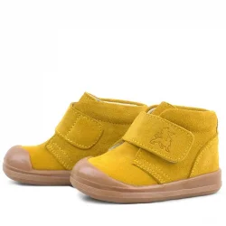 Rakerplus Yoohoo Hakiki Deri Sarı Cırtlı Unisex Bebek Bot