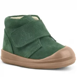 Rakerplus Yoohoo Hakiki Deri Yeşil Cırtlı Unisex Bebek Bot