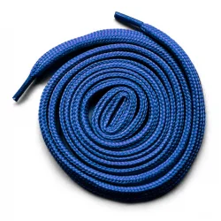 Saks Mavisi 1 cm Kalınlığında 1 Çift Yassı Spor Ayakkabı Bağcığı