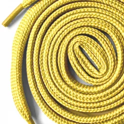 Sarı 1 cm Kalınlığında 1 Çift Yassı Spor Ayakkabı Bağcığı