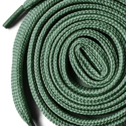 Yeşil 1 cm Kalınlığında 1 Çift Yassı Spor Ayakkabı Bağcığı