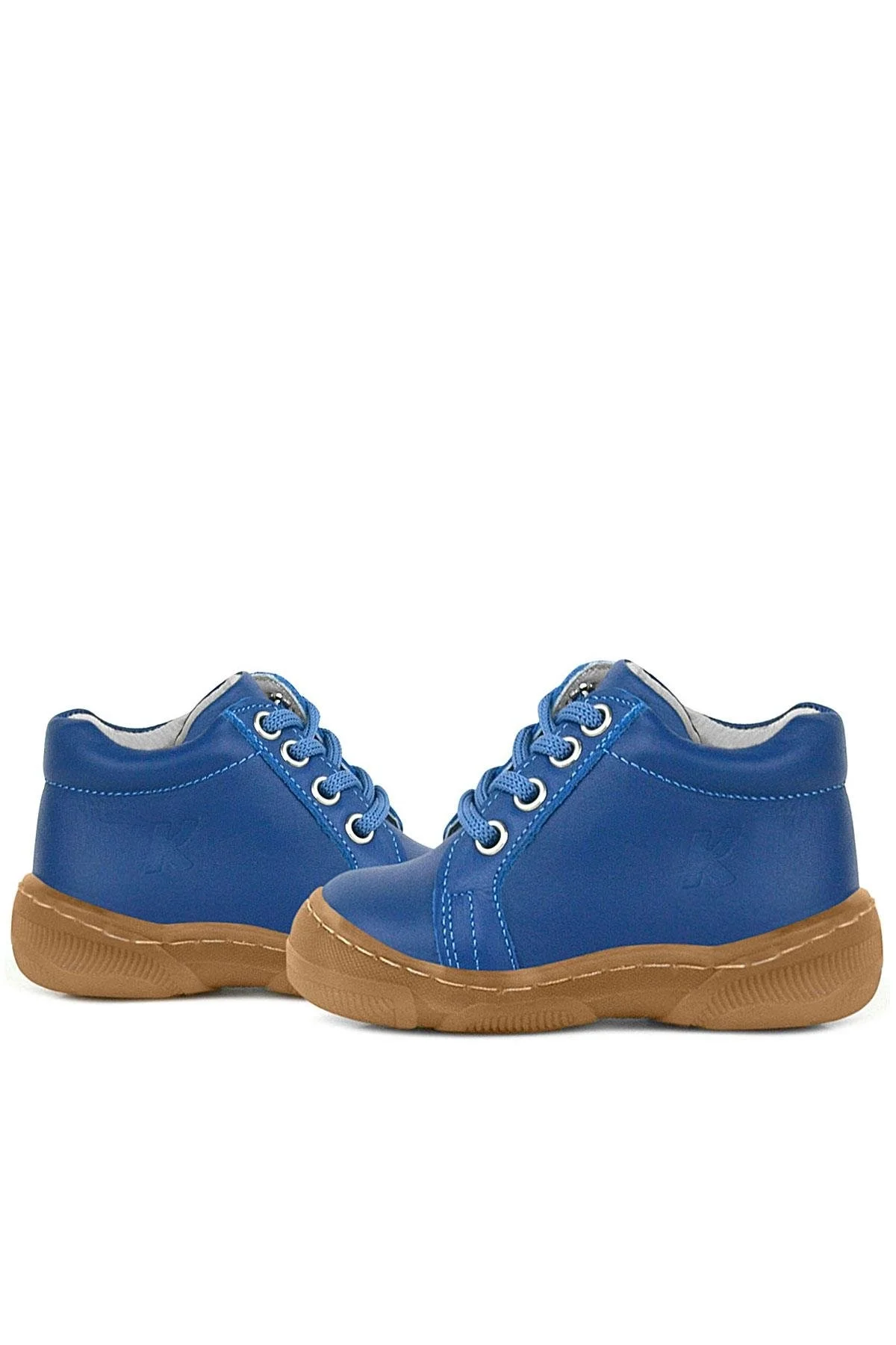 Anatomik Yumuşak Hakiki Deri Fermuarlı Lacivert Mavi Bebek Bot Ayakkabı