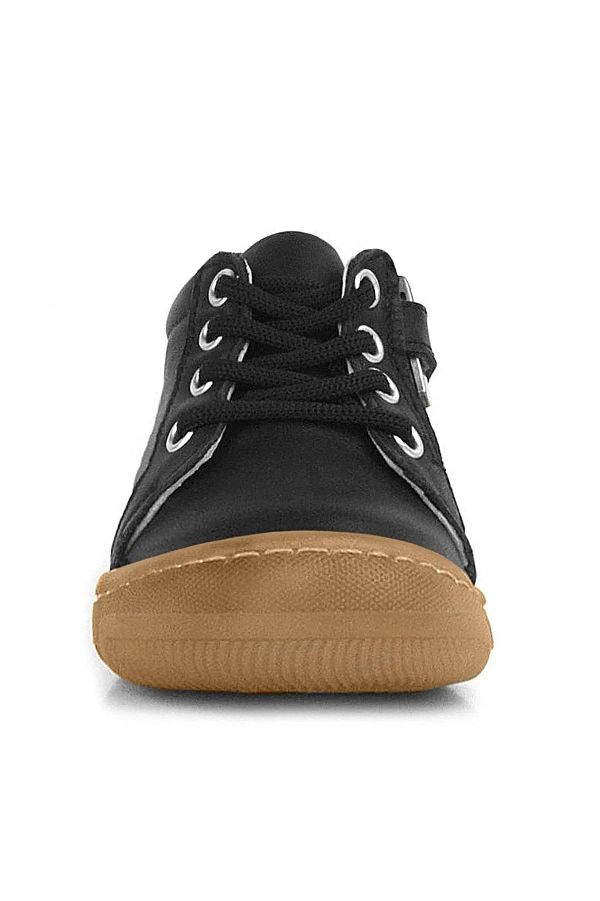 Anatomik Yumuşak Hakiki Deri Fermuarlı Siyah Bebek Bot Ayakkabı