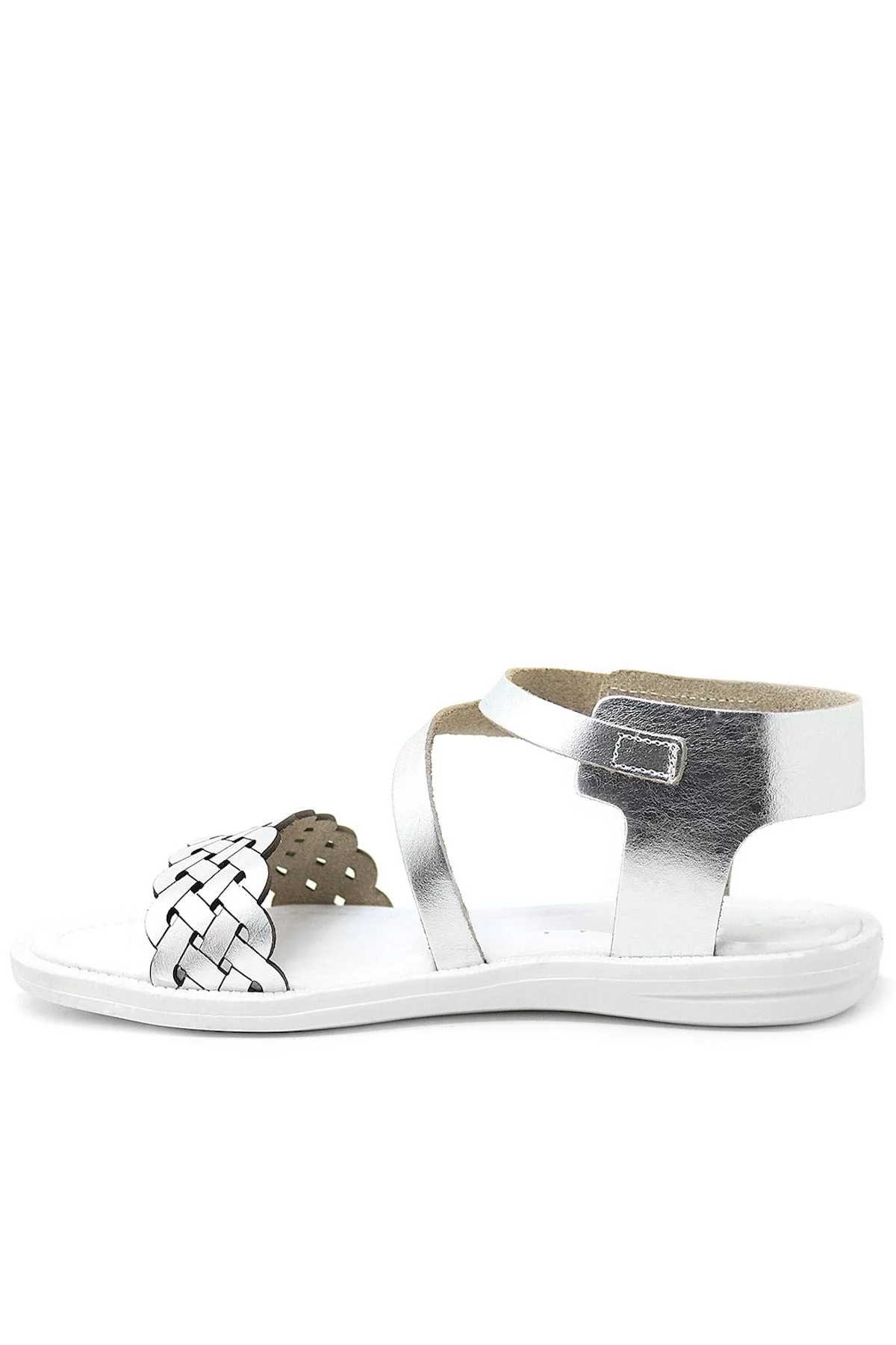 Artico Etoile Hakiki Deri Vaketa Gümüş Gri Kız Çocuk Sandalet