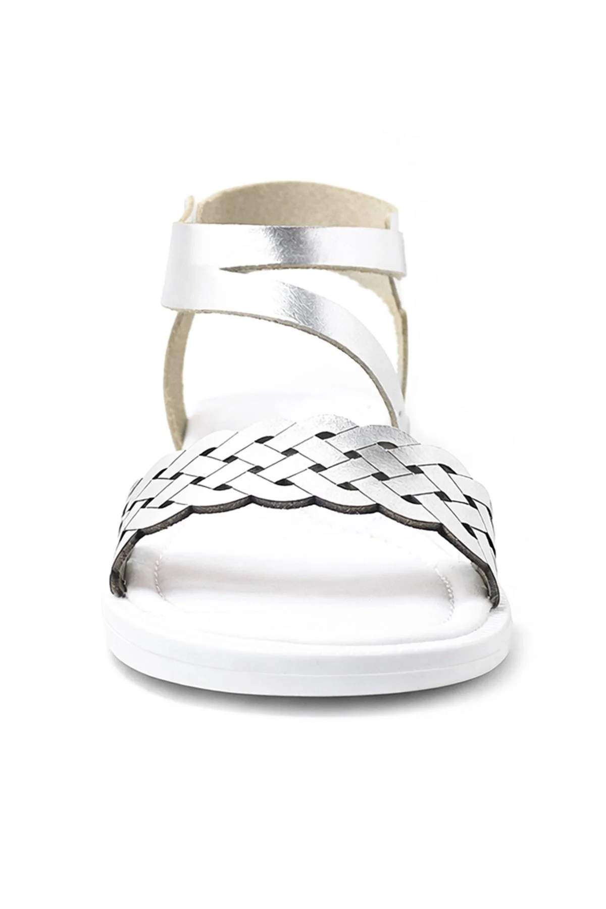 Artico Etoile Hakiki Deri Vaketa Gümüş Gri Kız Çocuk Sandalet