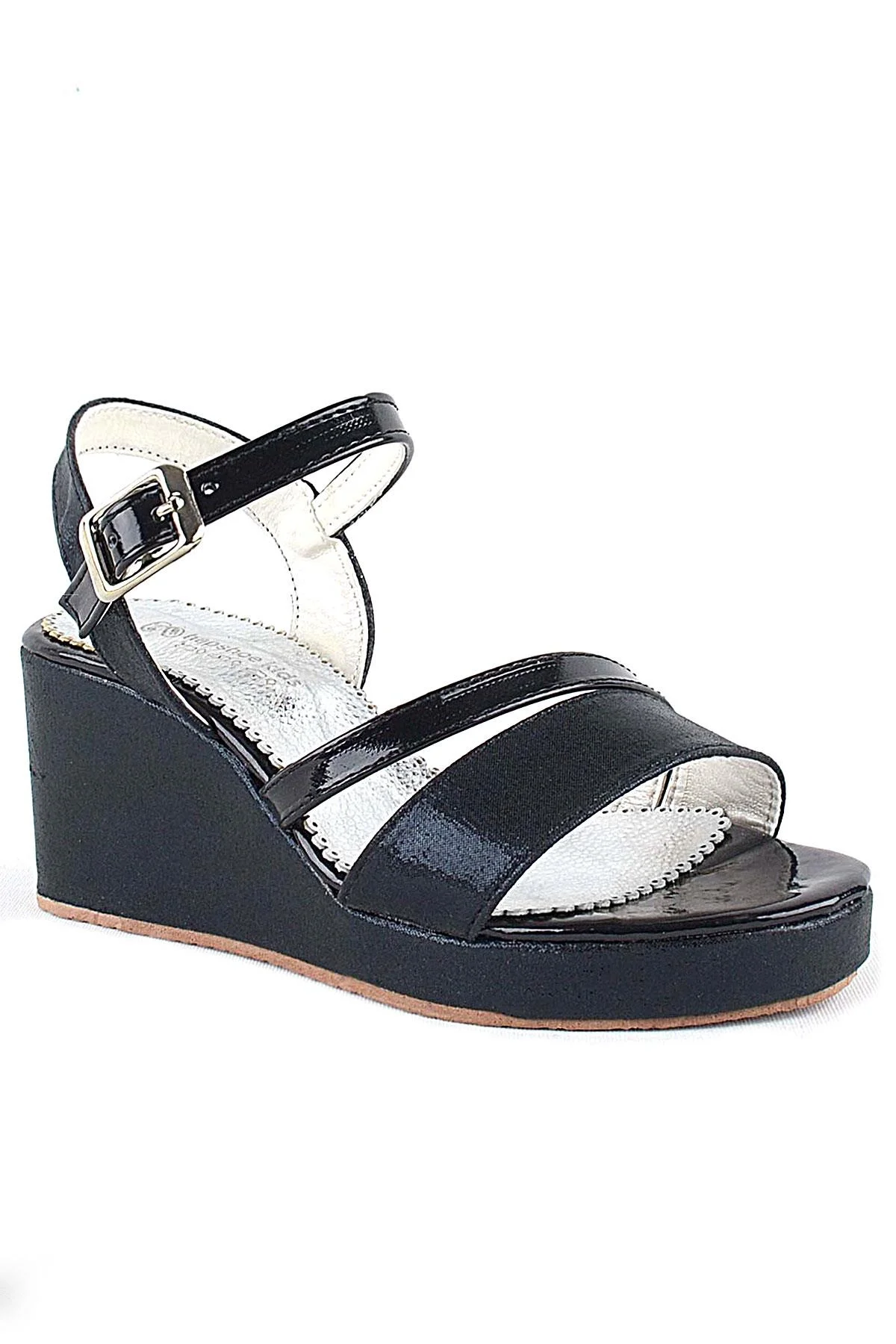 Aurora Siyah Kız Çocuk Dolgu Topuklu Ayakkabı