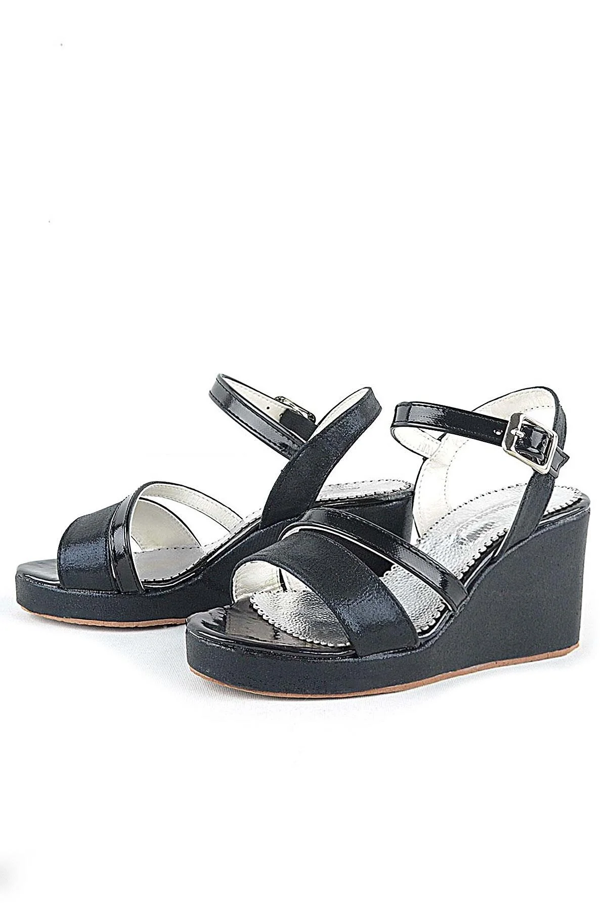 Aurora Siyah Kız Çocuk Dolgu Topuklu Ayakkabı