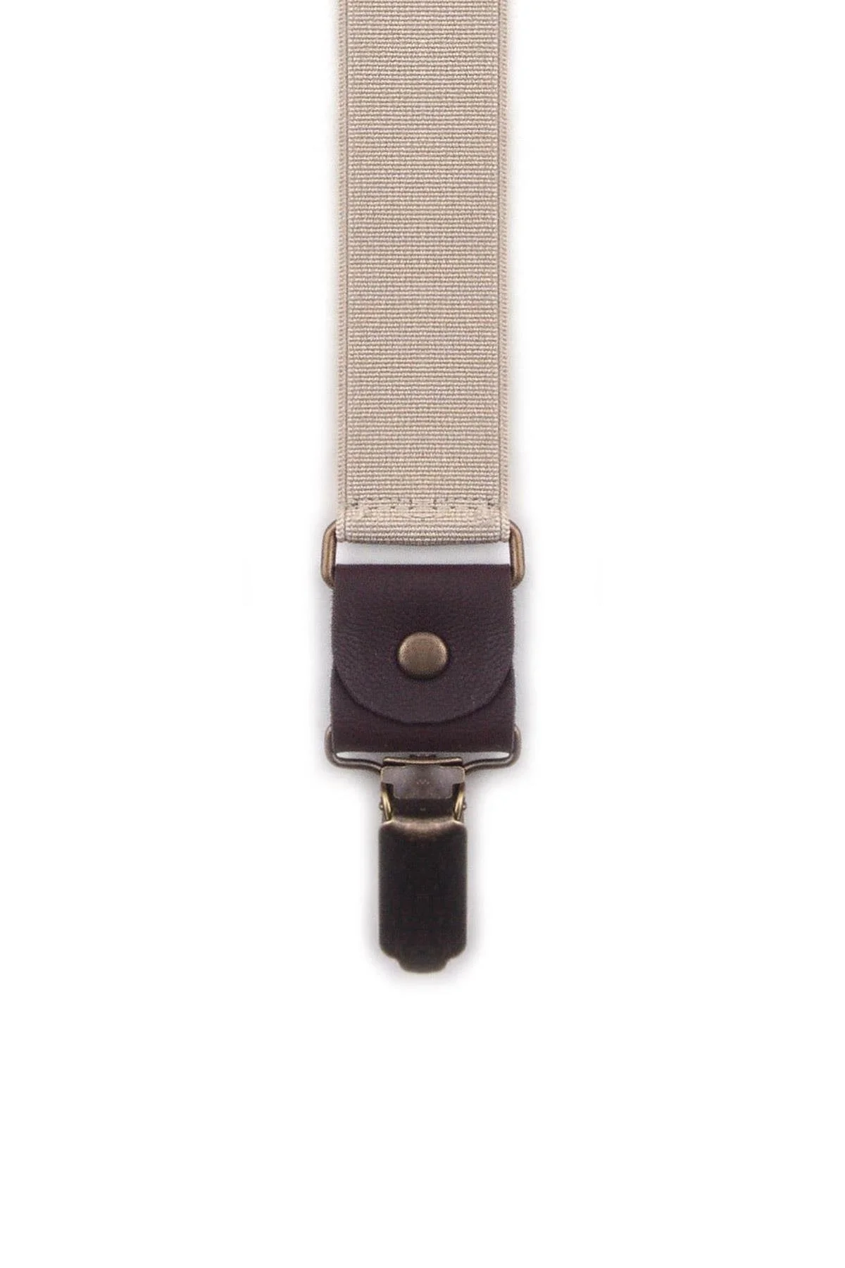 Ayarlanabilir Klipsli Bej Çocuk Kemer Pantolon Askısı