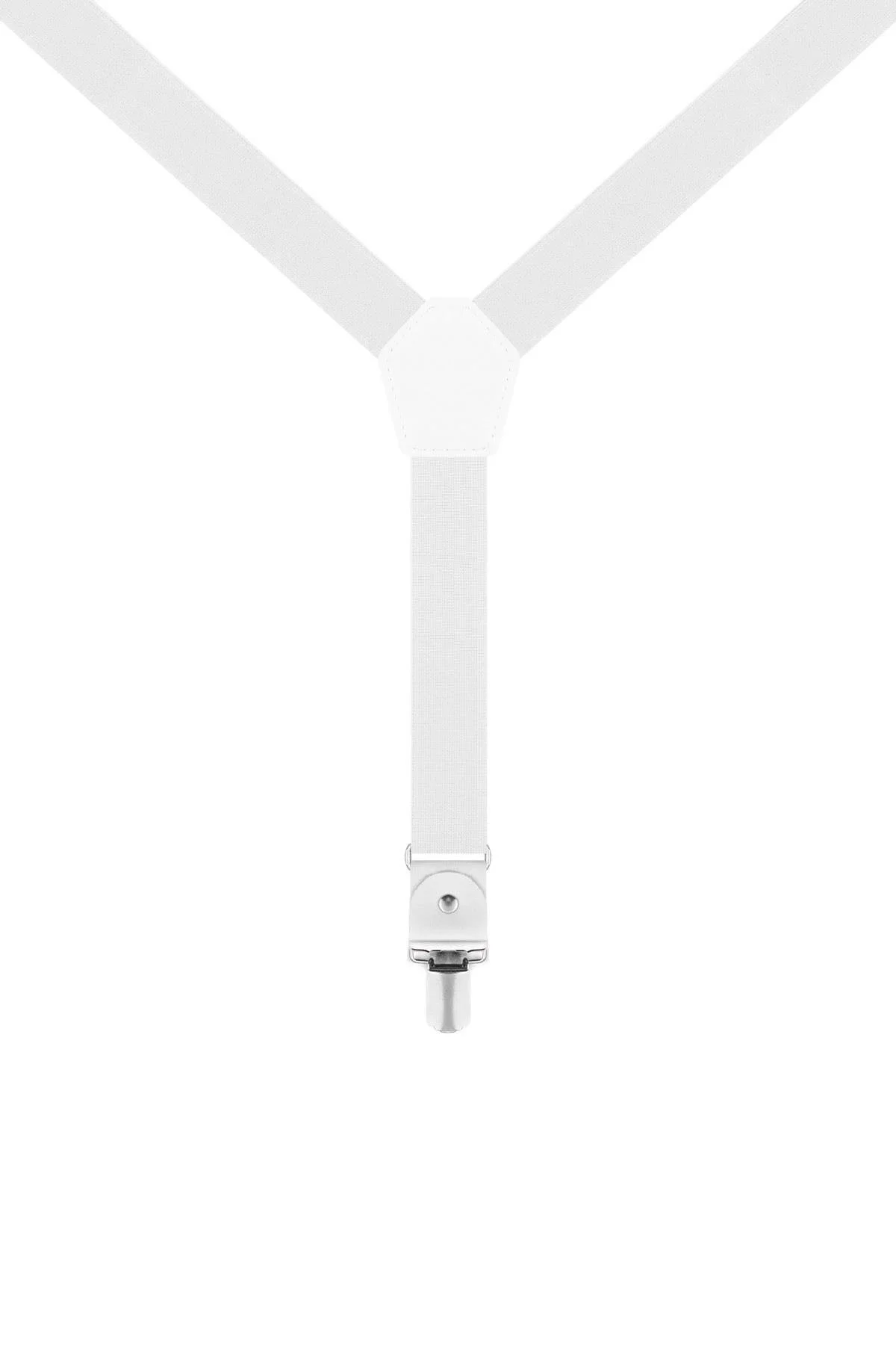 Ayarlanabilir Klipsli Beyaz Çocuk Kemer Pantolon Askısı