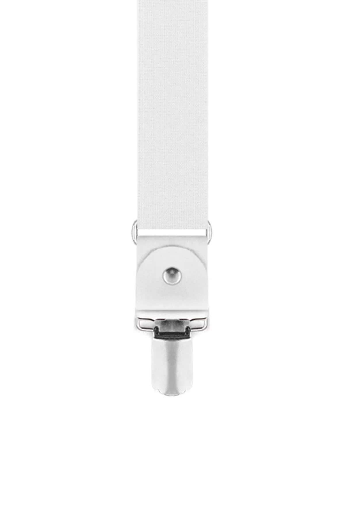 Ayarlanabilir Klipsli Beyaz Çocuk Kemer Pantolon Askısı