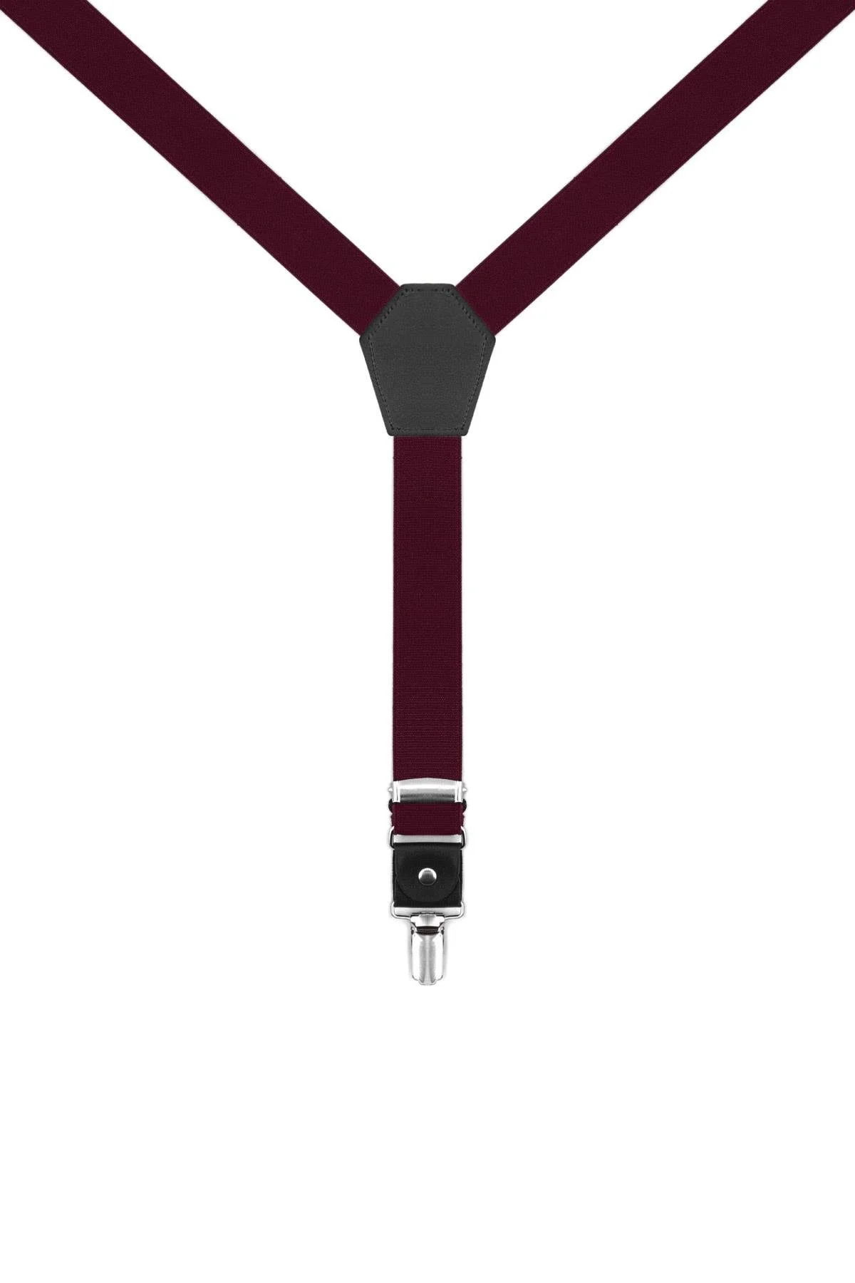 Ayarlanabilir Klipsli Bordo Çocuk Kemer Pantolon Askısı