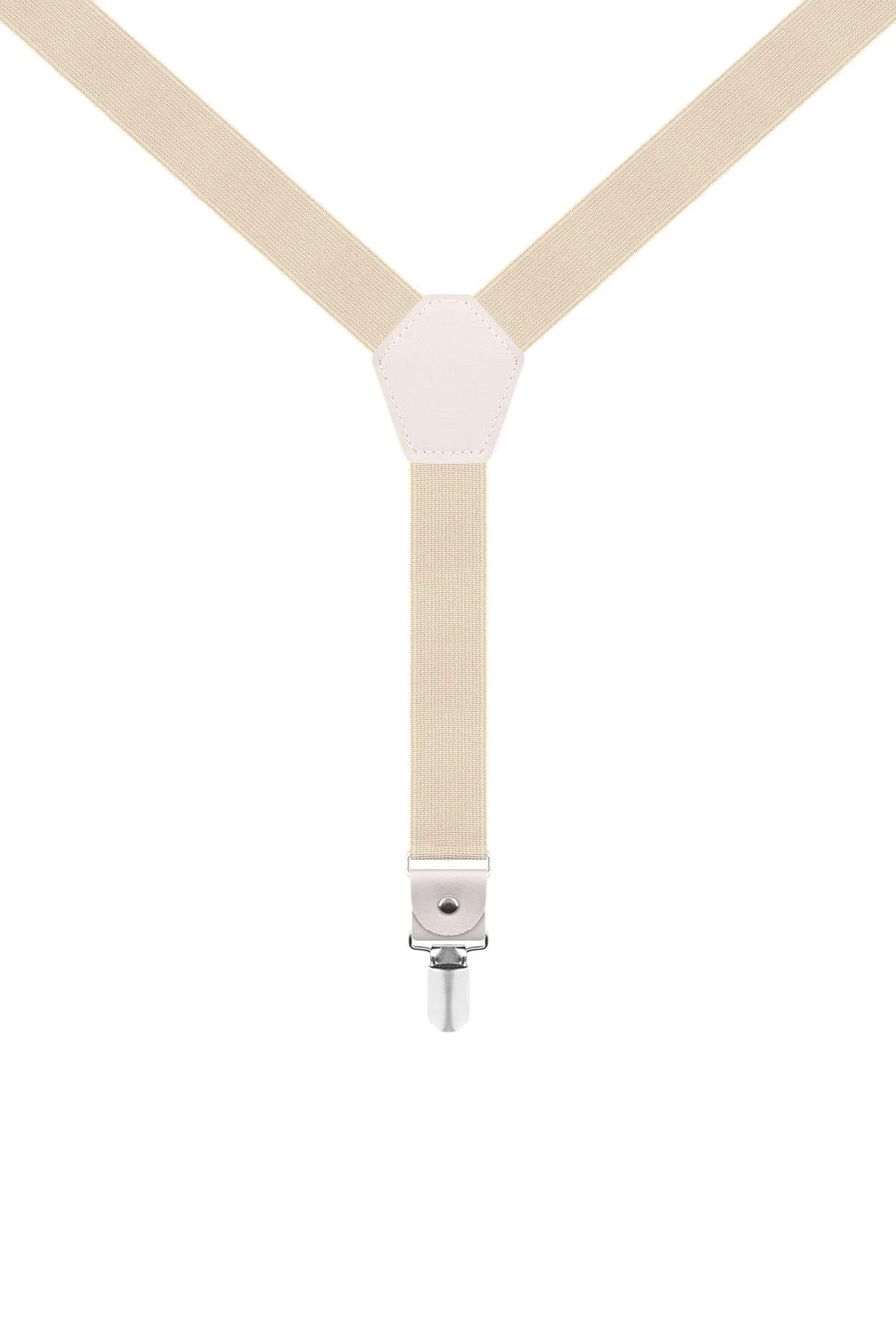 Ayarlanabilir Klipsli Krem Çocuk Kemer Pantolon Askısı