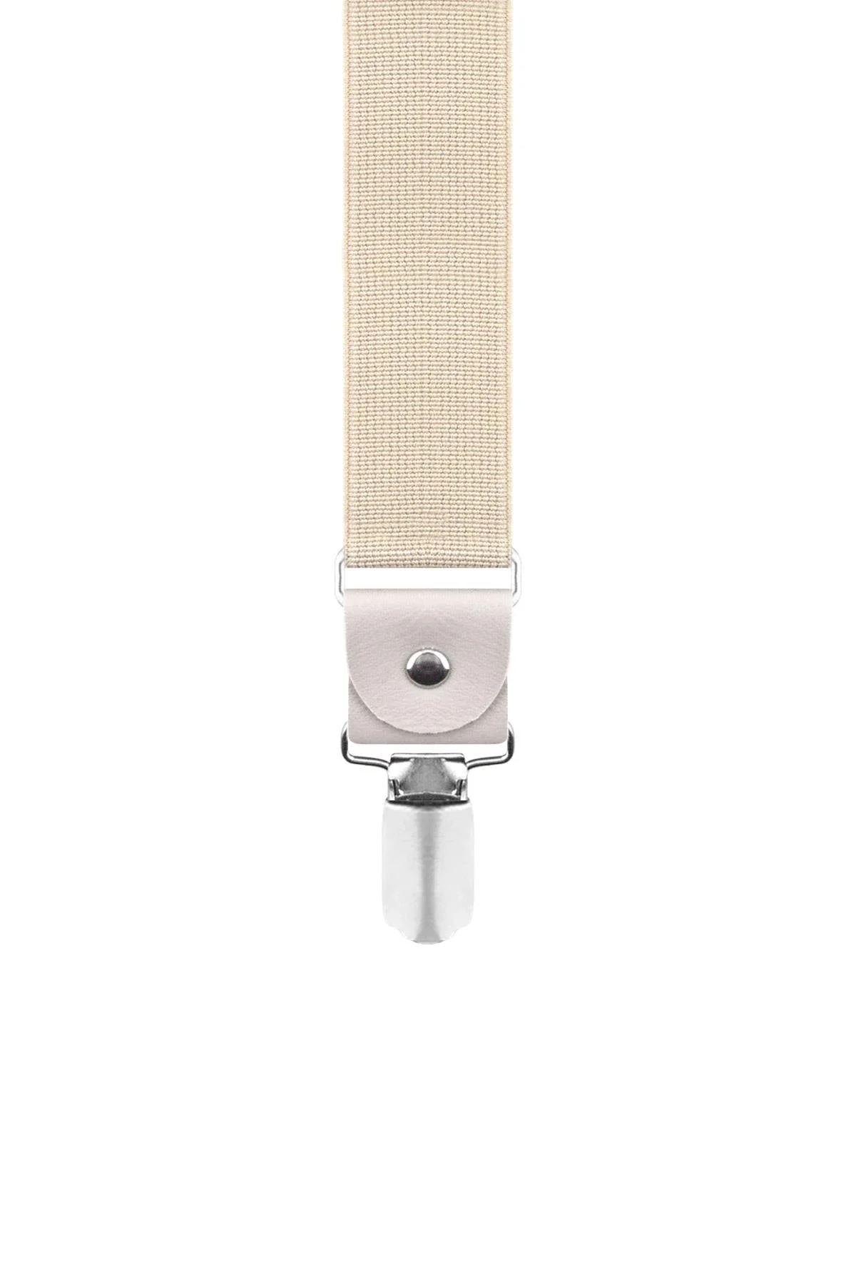 Ayarlanabilir Klipsli Krem Çocuk Kemer Pantolon Askısı