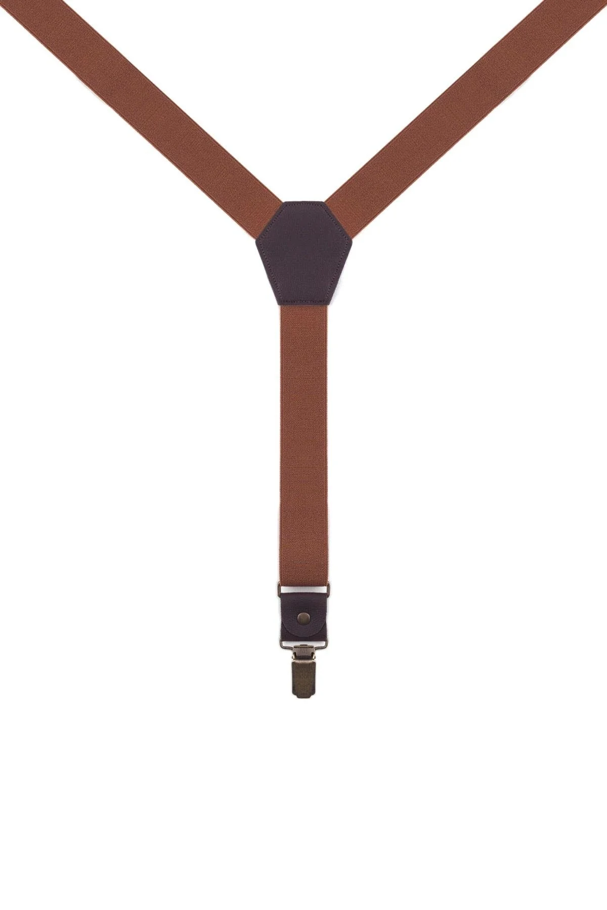 Ayarlanabilir Klipsli Taba Çocuk Kemer Pantolon Askısı