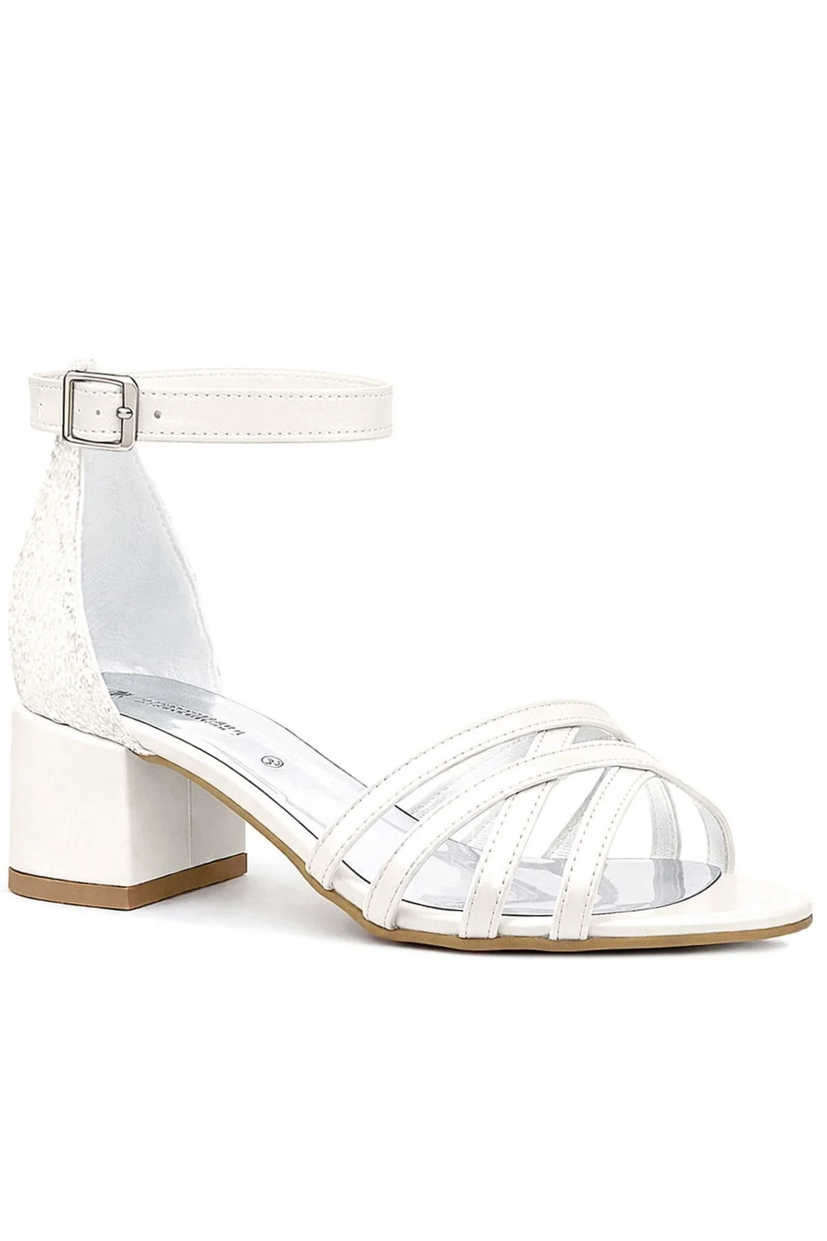 Belle Sedef Kalın Topuklu Kız Çocuk Abiye Ayakkabı