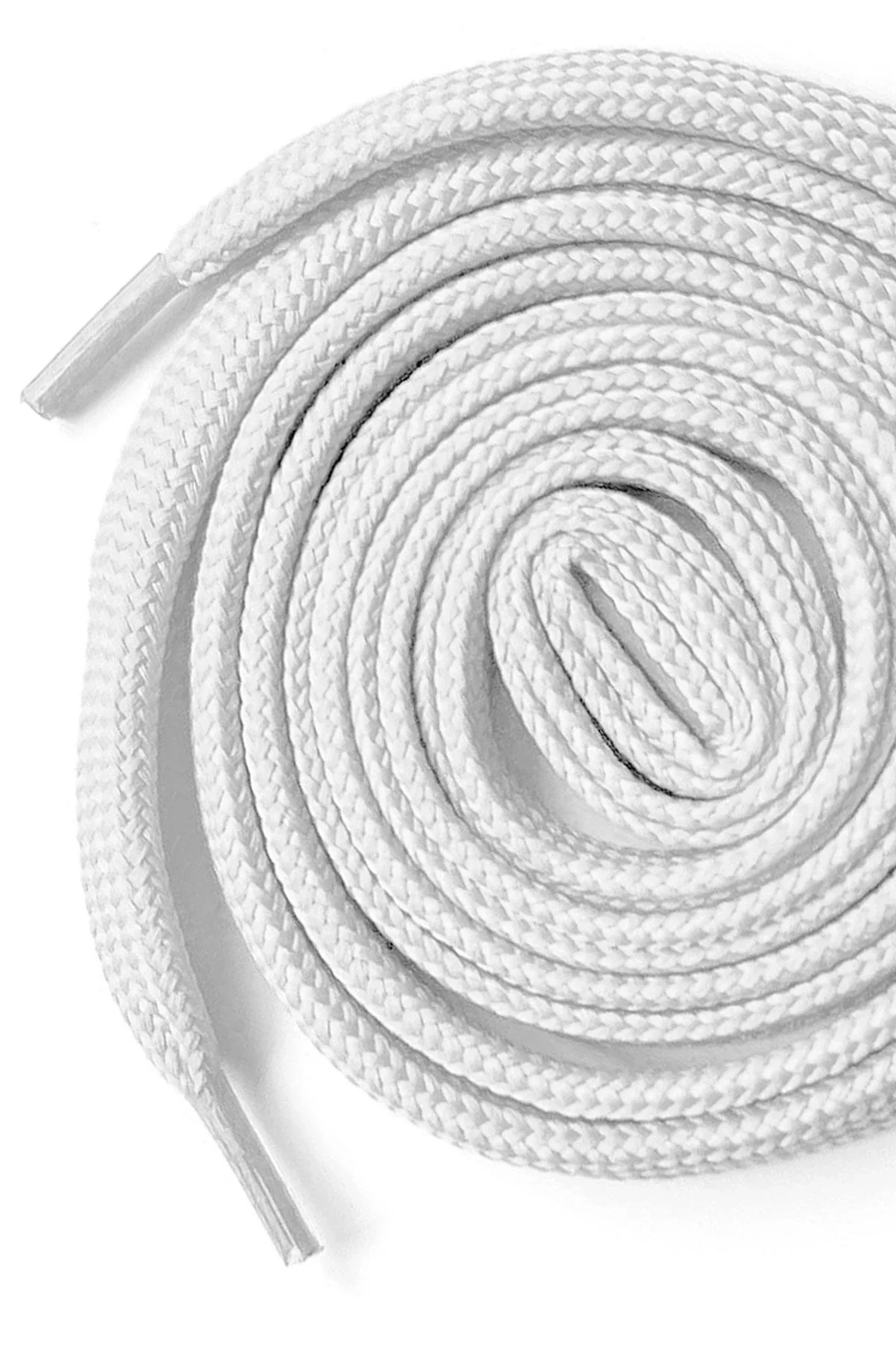 Beyaz 1 cm Kalınlığında 1 Çift Yassı Spor Ayakkabı Bağcığı