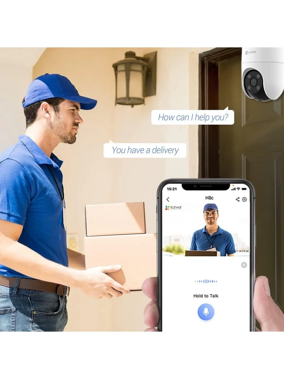 Ezviz H8C 3 MP 2K 4mm Lens Wi-Fi Güvenlik Kamerası