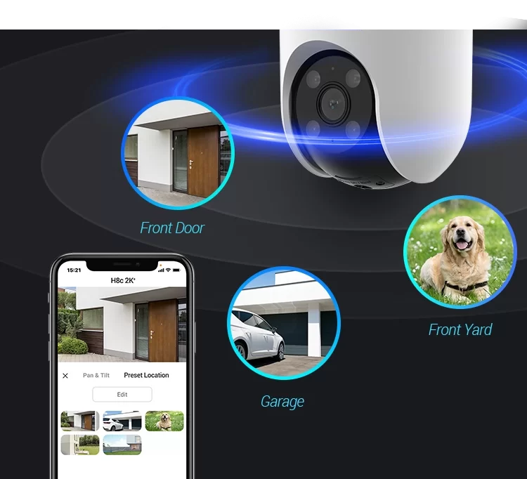 Ezviz H8C 3 MP 2K 4mm Lens Wi-Fi Güvenlik Kamerası