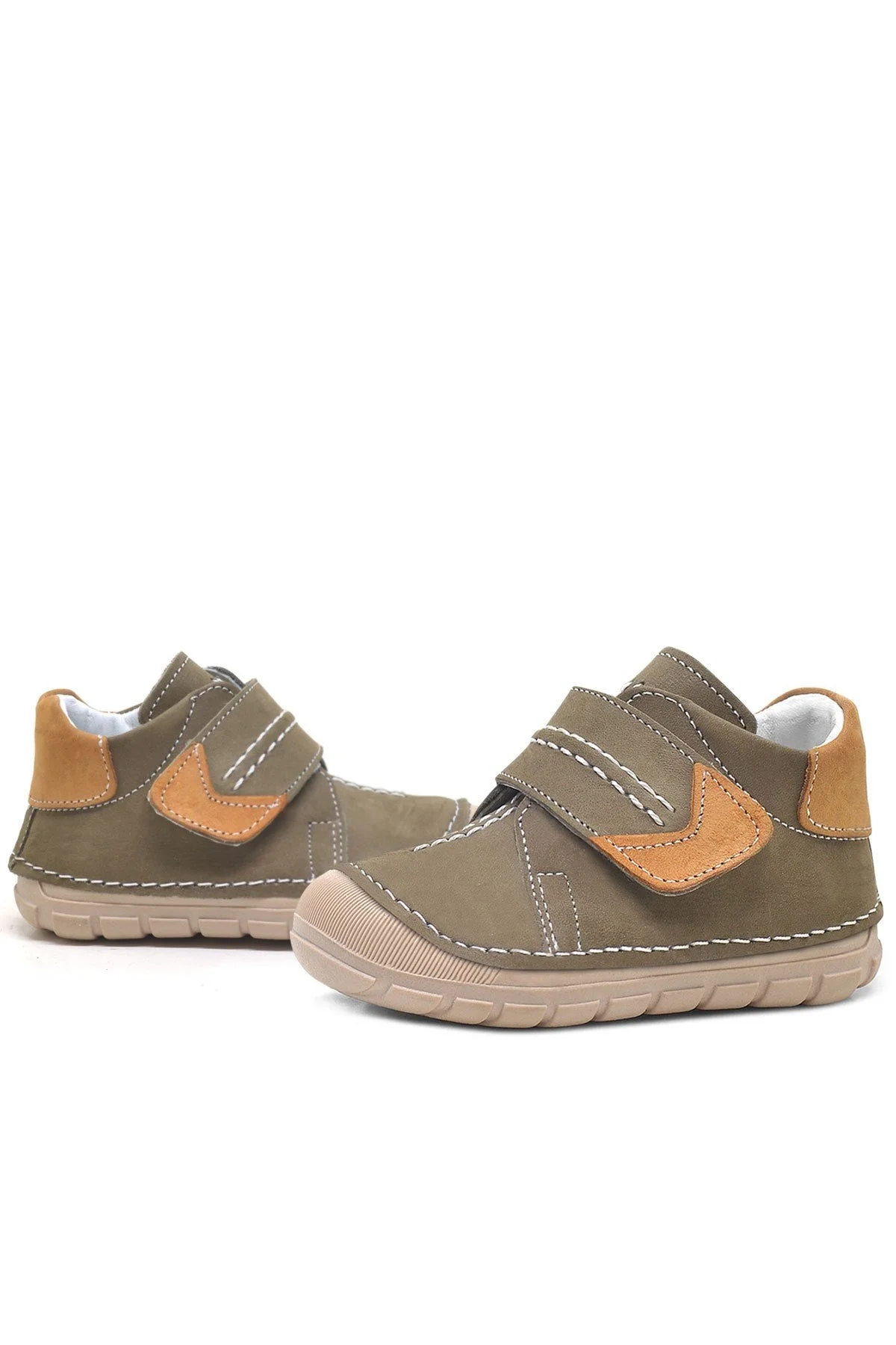 Hakiki Deri Haki Cırtlı Mevsimlik Erkek Bebek Ayakkabı