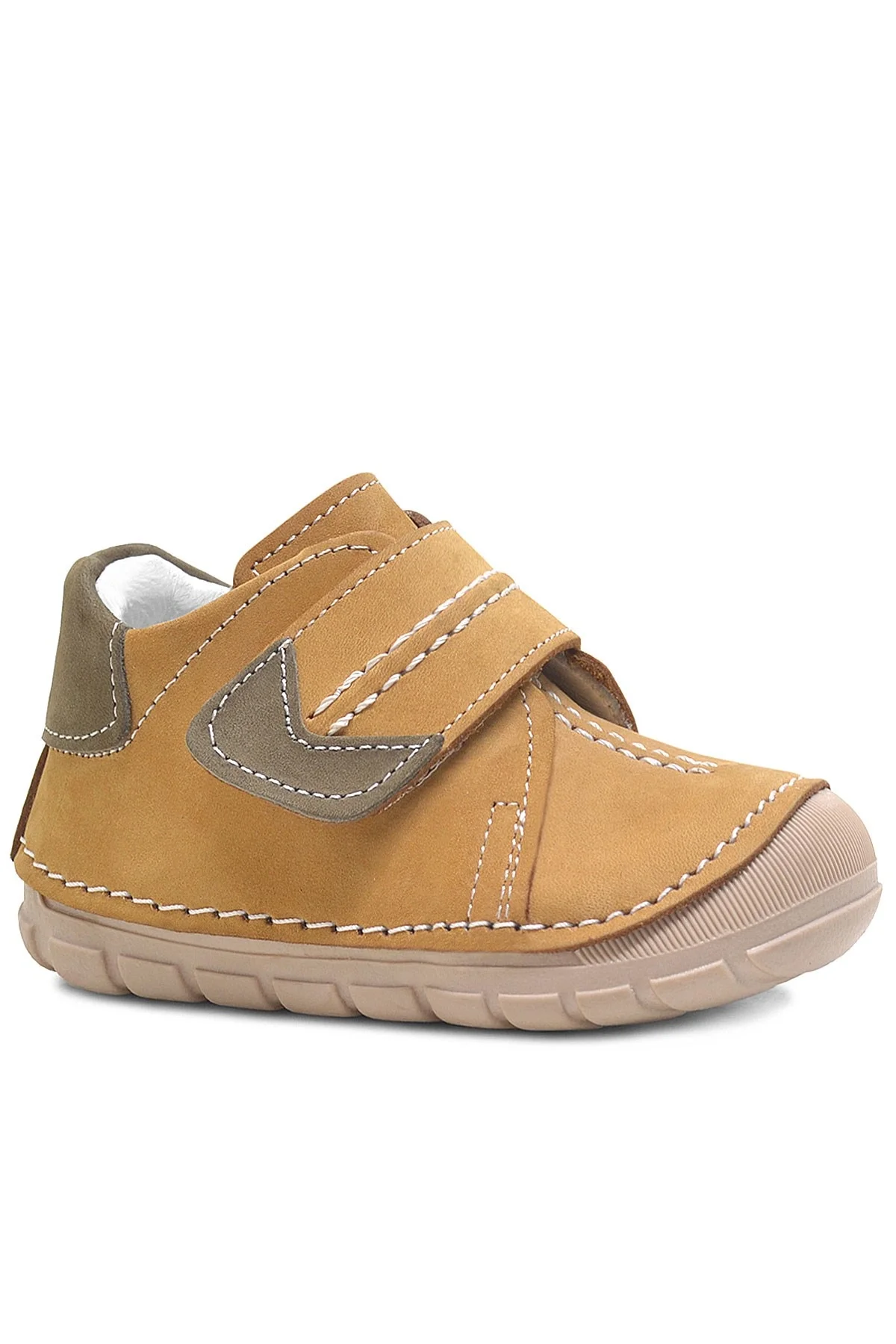 Hakiki Deri Taba Cırtlı Mevsimlik Erkek Bebek Ayakkabı